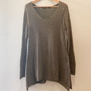 JEANNE PIERRE Open Knit Sweater Tunic, size Large